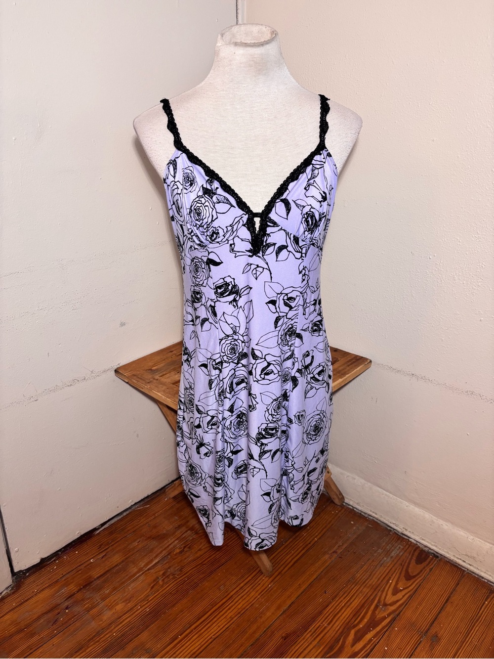 Apt 9 Lace Trim Floral Slip Dress